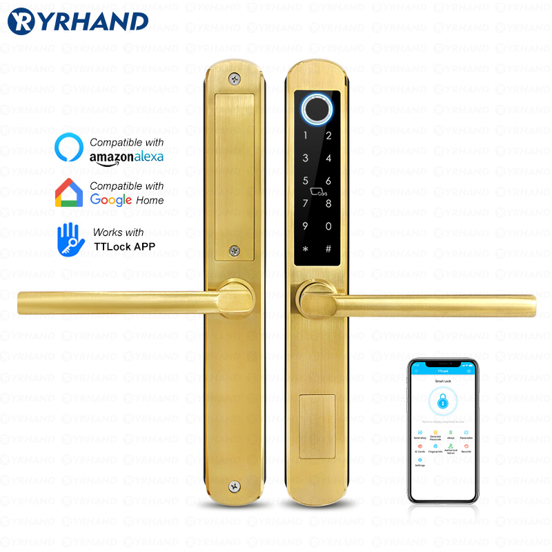 Smart Home Technology - Serrure intelligente en verre coulissant en
