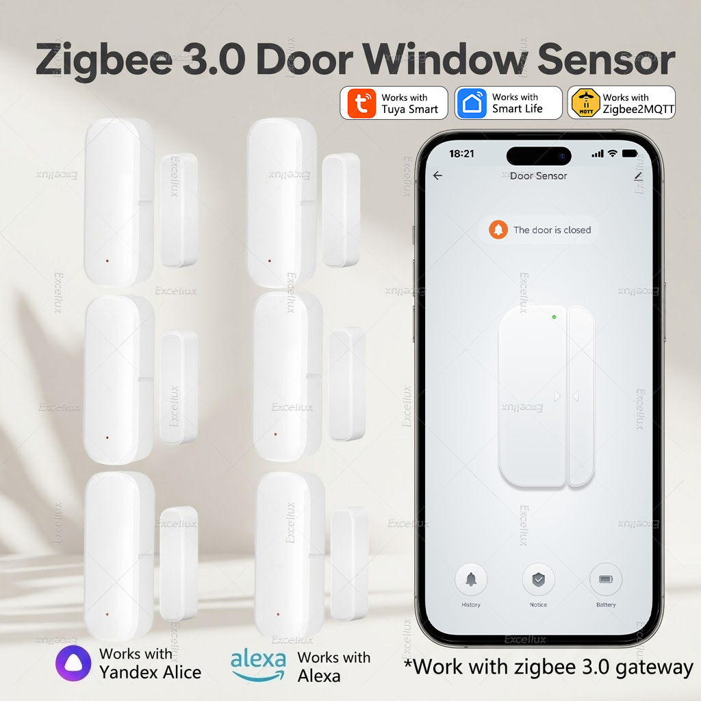 Smart Home Yandex - Capteur de porte/fenêtre Tuya Zigbee 3.0,