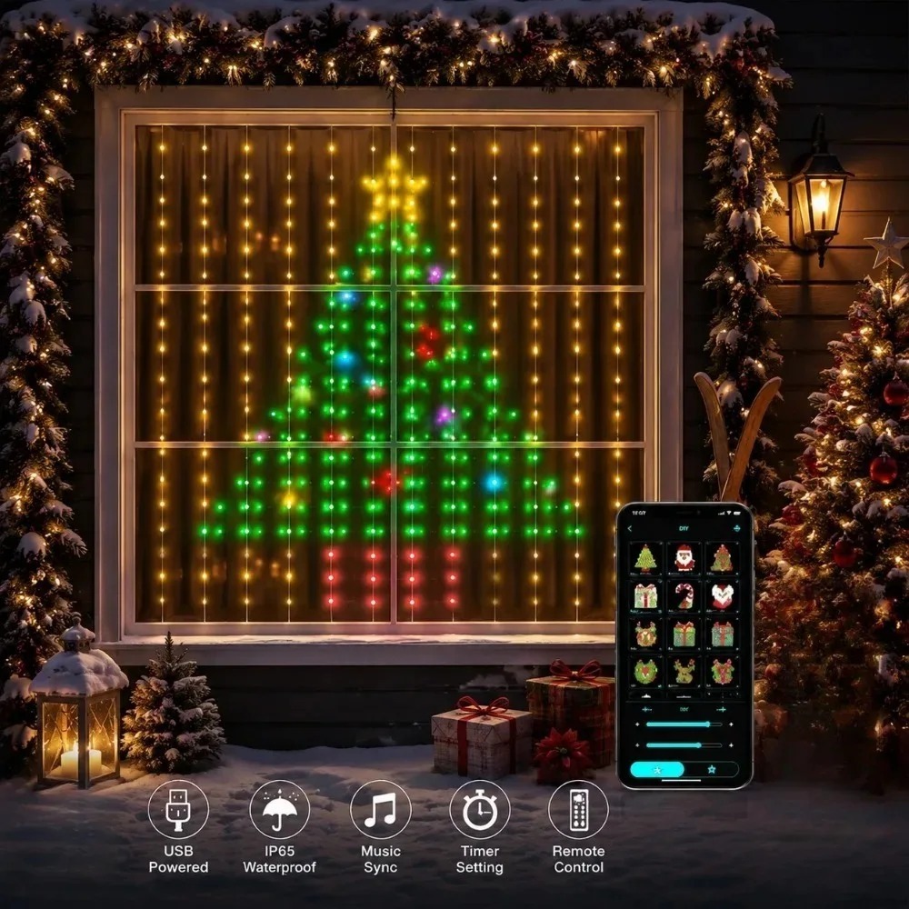 Smart Home Lighting Control - Rideaux lumineux à pixels LED, contrôle