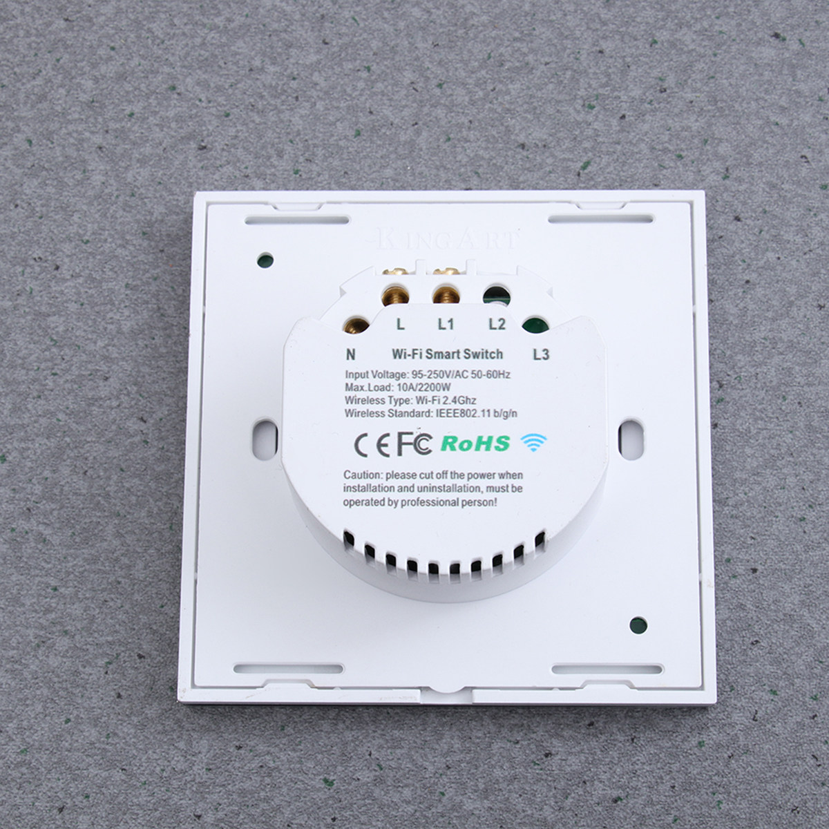 Smart Home Lighting Control - Panneau d'interrupteur tactile WiFi 1 voie