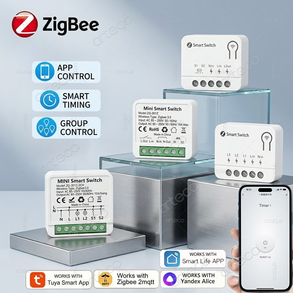 Smart Home Yandex - Module d'interrupteur intelligent Tuya Zigbee Mini