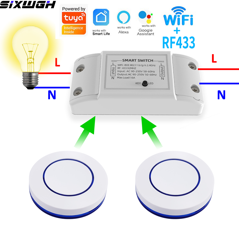 Smart Home Certification - Interrupteur intelligent WiFi Tuya 16A, télécommande