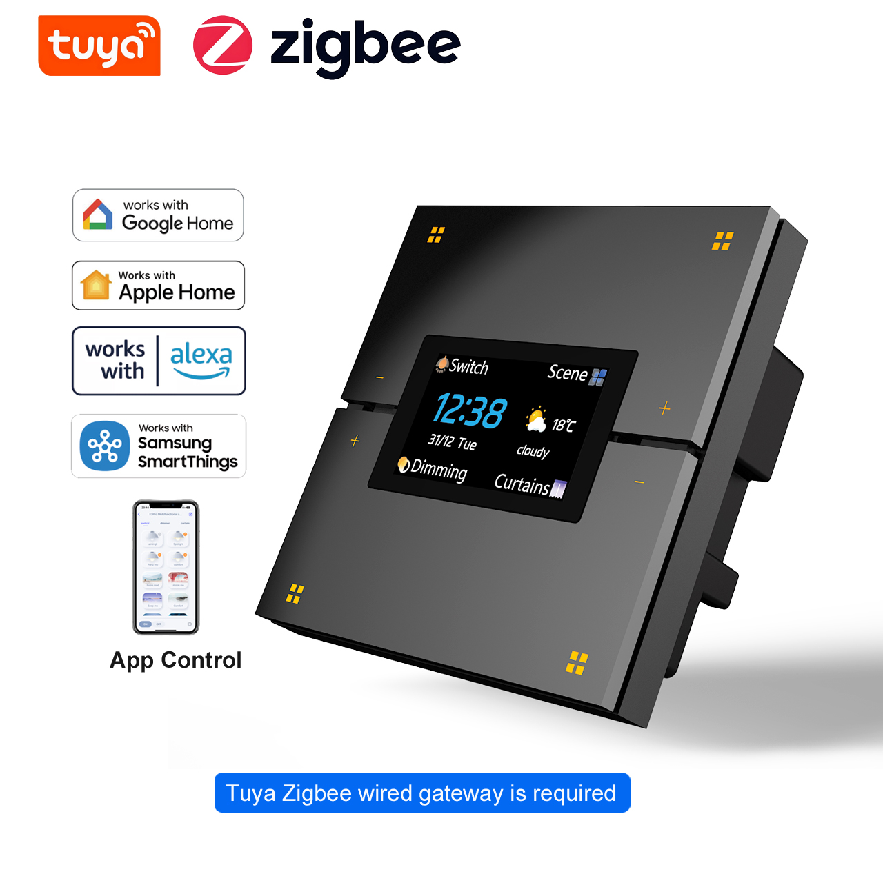 Smart Home Lighting Control - Interrupteur mural intelligent Tuya M9 Pro