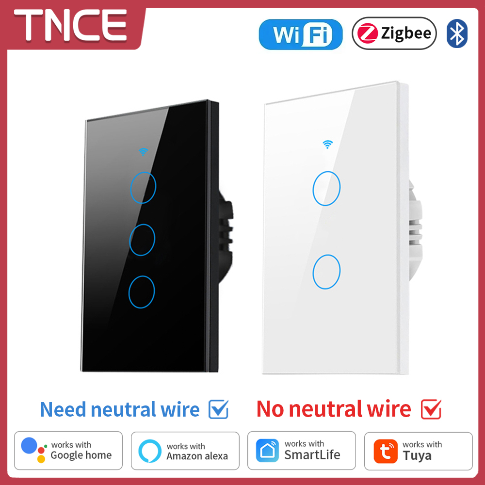 Smart Home Certification - TNCE Tuya WiFi/Zigbee interrupteur d'éclairage intelligent,