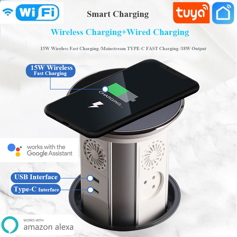Smart Wall Socket - WIFI Tuya Touch Table Pop-up de