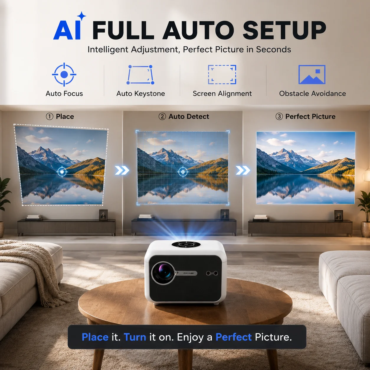 Projecteur intelligent A6L 320 - Smart Home Youtube avis et prix