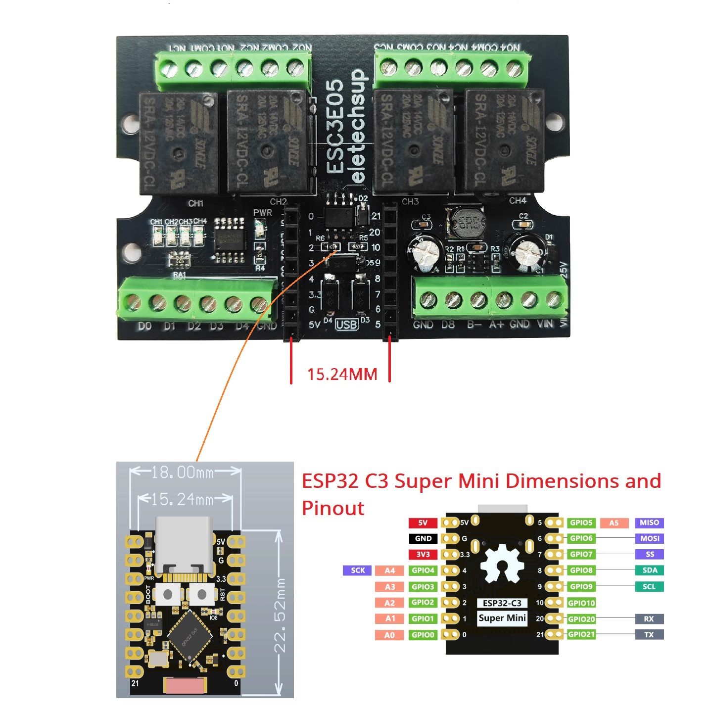 Carte relais industrielle ESC3 - Smart Home Certification avis et prix