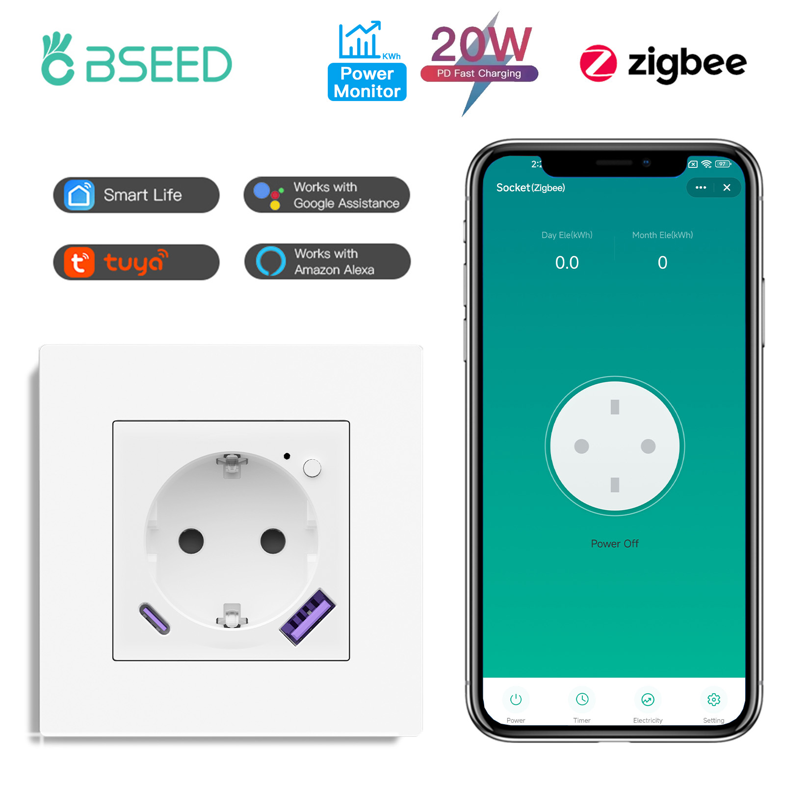 BSEED – prise intelligente Zig - Smart Wall Socket avis et prix