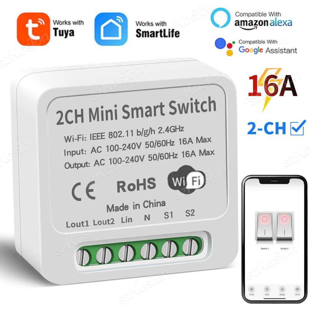 16A Tuya WiFi Module de commut - Smart Home Lighting Control avis et prix