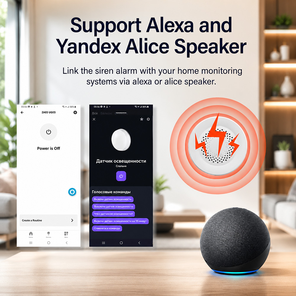 Alarme sirène Tuya Zigbee 100  - Smart Home Yandex avis et prix