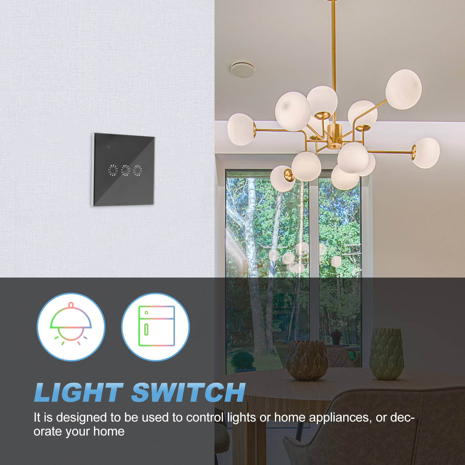 Panneau d'interrupteur tactile - Smart Home Lighting Control avis et prix
