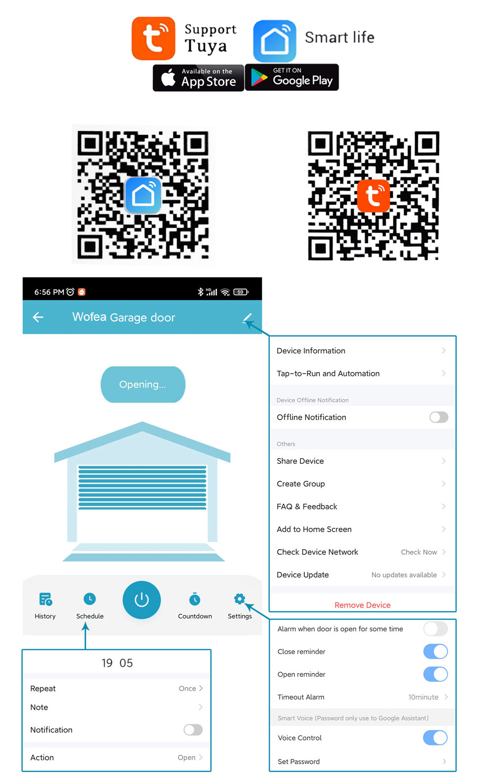 Wofea Tuya Smart WIFI 2.4G Con - Smart Home Technology avis et prix