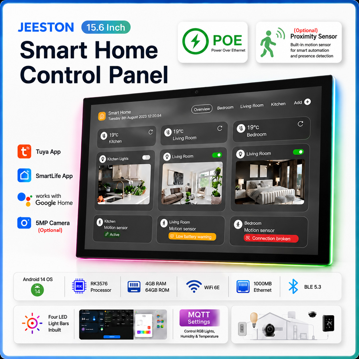 Panneau tactile intelligent mu - Smart Home Mqtt avis et prix